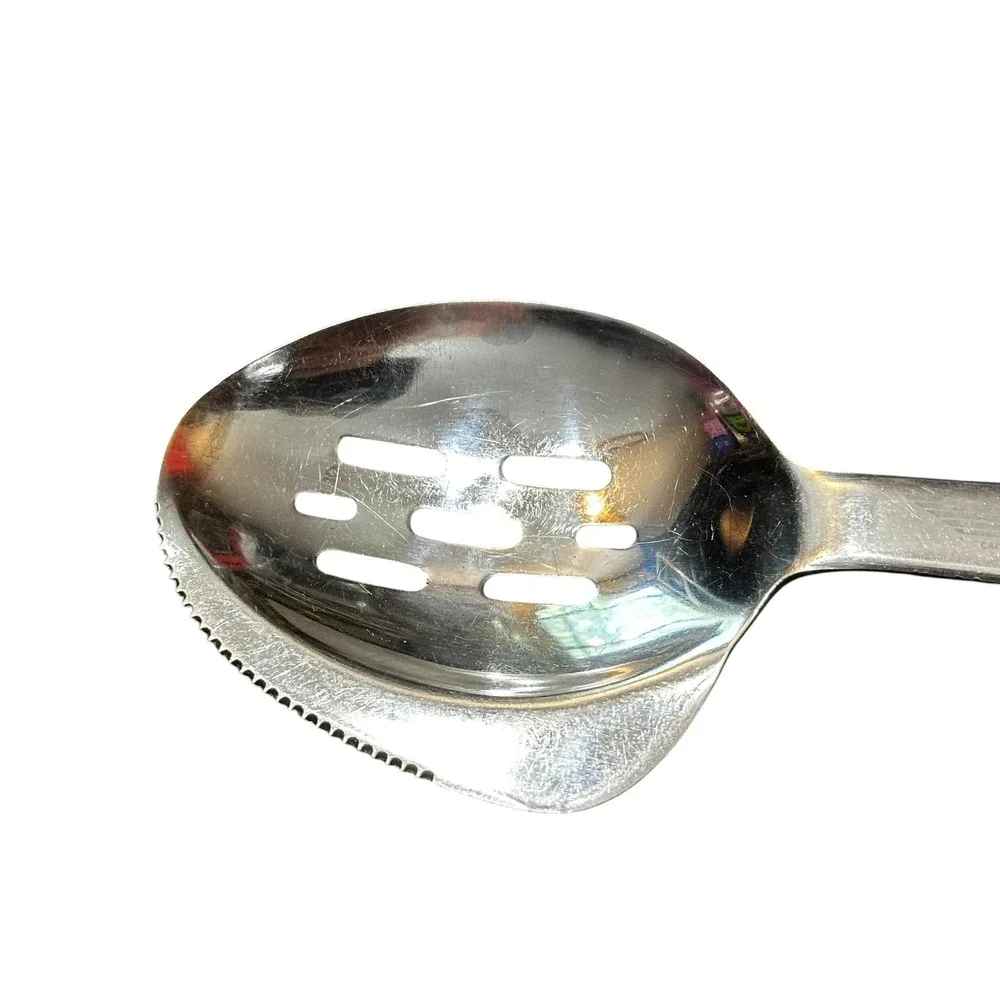 VTG Warco Stainless Steel Slotted Spoon Serrated‎ Advertising Carollton Federal